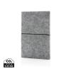 GRS certified recycled felt A5 softcover notebook