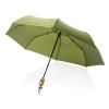 21" Impact AWARE™ RPET 190T bamboo auto open/close umbrella