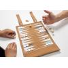 Britton cork foldable backgammon and checkers game set