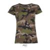 SOL'S CAMO WOMEN - ROUND COLLAR T-SHIRT