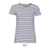SOL'S MILES WOMEN - ROUND NECK STRIPED T-SHIRT