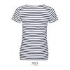 SOL'S MILES WOMEN - ROUND NECK STRIPED T-SHIRT