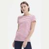 SOL'S MILES WOMEN - ROUND NECK STRIPED T-SHIRT