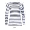 SOL'S MARINE WOMEN - LONG SLEEVE STRIPED T-SHIRT