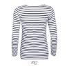 SOL'S MARINE WOMEN - LONG SLEEVE STRIPED T-SHIRT