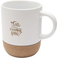 Billie 300 ml ceramic mug with cork details and matt finish