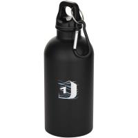 Oregon 400 ml matte RCS recycled single wall stainless steel water bottle with carabiner