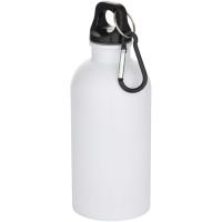 Oregon 400 ml sublimation RCS recycled single wall stainless steel water bottle with carabiner