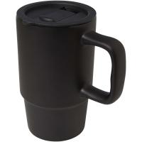 Carter 450 ml ceramic mug with plastic lid