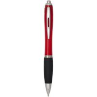 Nash RCS recycled plastic ballpoint pen with coloured barrel and black grip (black ink)