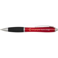 Nash RCS recycled plastic ballpoint pen with coloured barrel and black grip (black ink)