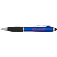 Nash RCS recycled plastic stylus ballpoint pen with coloured barrel and black grip (blue ink)