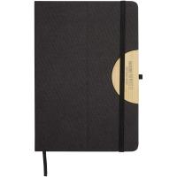 Laura A5 hard cover notebook and ballpoint pen gift set (black ink)