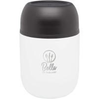 Supo 480 ml double-walled recycled stainless steel lunch pot with foldable spoon