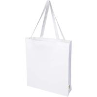 Madras 140 g/m² GRS recycled cotton gusset tote bag 12L