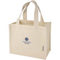 Odessa 220 g/m² GRS recycled cotton mini gusset tote bag 9L