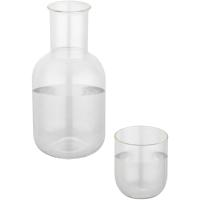 Amelie glass carafe and cup set with matt finish