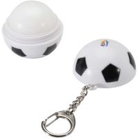 Rami football-shaped vanilla lip balm with SPF 15 and keychain