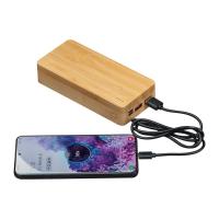 Powerbank din bambus, 20000 mAh