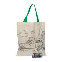 Geantă de bumbac 120 g/m²cu creioane colorate