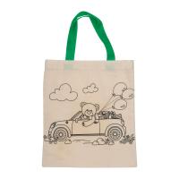 Geantă de bumbac 120 g/m²cu creioane colorate