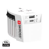 SKROSS World Travel Adapter MUV 2-pole with USB A and C