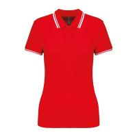 Ladie'S 2 Striped Short Sleeved Poloshirt