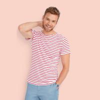 SOL'S MILES MEN - ROUND NECK STRIPED T-SHIRT