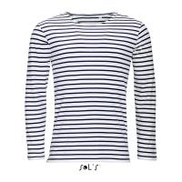 SOL'S MARINE MEN - LONG SLEEVE STRIPED T-SHIRT